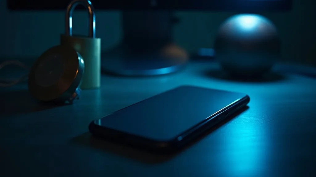 smartphone retourne et cadenas sur un bureau a Marseille